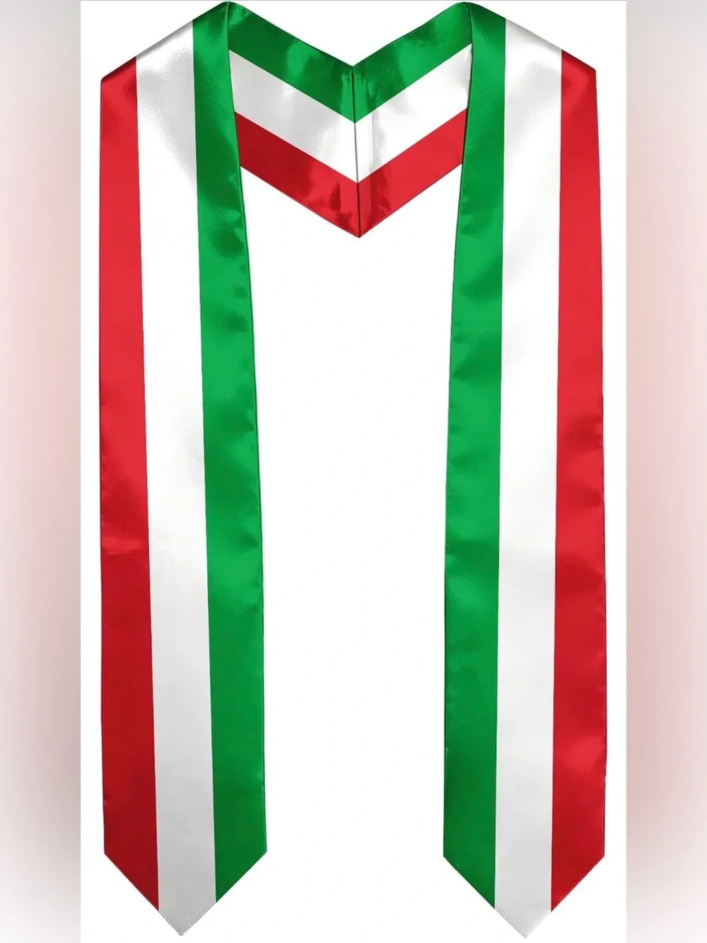 Italy Flag Graduation Stole Sash for Study Aboard International Students